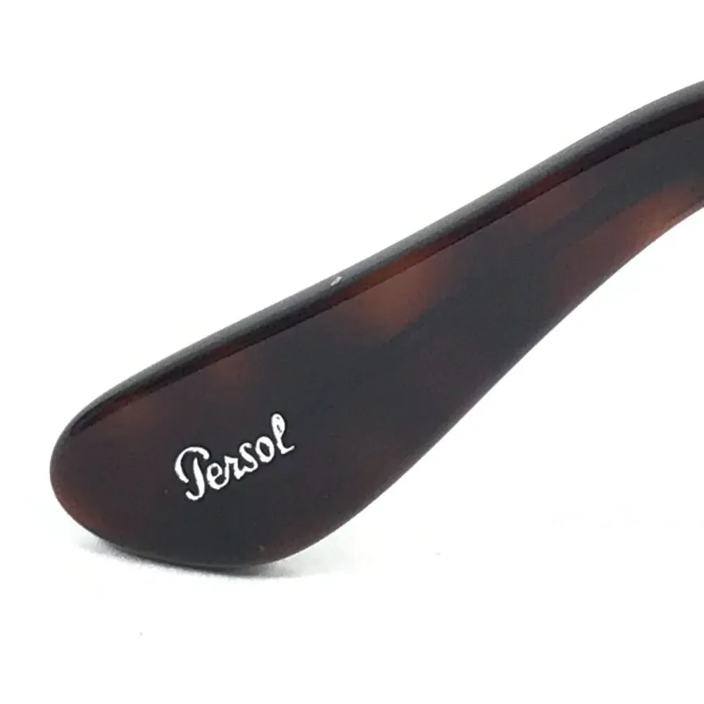 Persol Sunglasses 3288-S 24/31 Tortoise Rectangle Frames w/ Green Glass Lenses - Picture 5 of 12